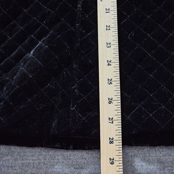 JM Collection Jacket Womens 18W Black Velvet Quilted Buttons Pockets Lined Goth - Picture 9 of 16